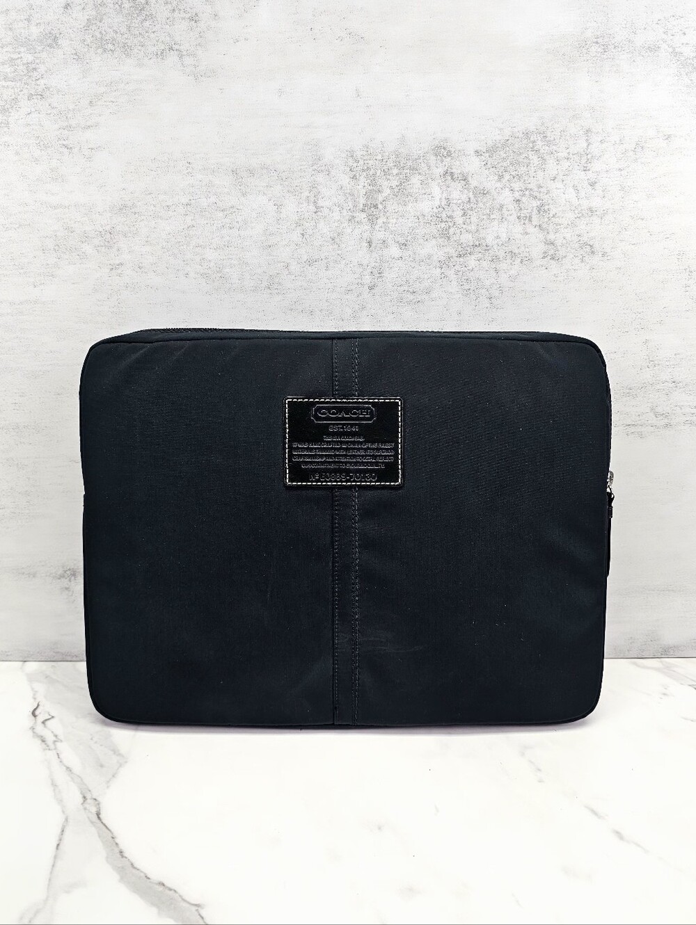 Coach Black Nylon Padded Laptop Sleeve